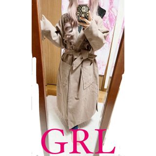 グレイル(GRL)の5035.GRL スエード 厚手 ロングコート ガウンコート モカ(ロングコート)