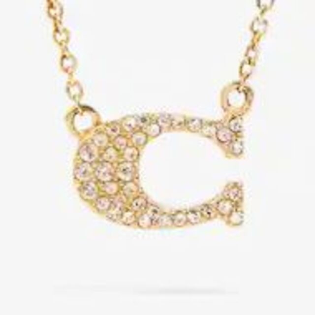 コーチ ゴールド パヴェ シグネチャー ネックレス COACH 5