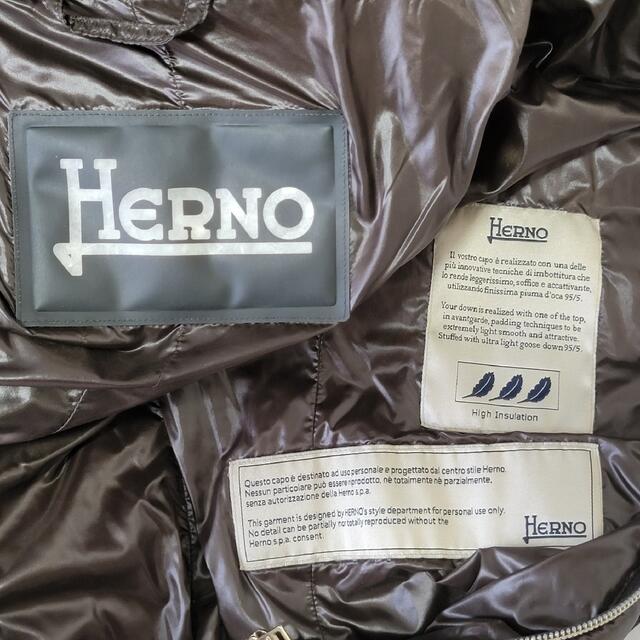 HERNO(ヘルノ)の【新品同様】HERNO ヘルノ ファー付き ダウンコート ダウンジャケット 38 レディースのジャケット/アウター(ダウンコート)の商品写真