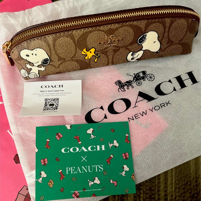 新商品☆COACH ×PEANUTS シグネチャー ペンケース スヌーピー 筆箱