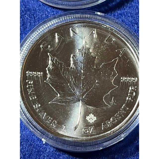 純銀　地金型　カナダメイプルリーフ1オンス銀貨　未使用　美品銀貨正規購入品