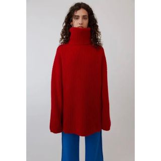 アクネストゥディオズ(Acne Studios)のえぬ様専用★アクネ　チャンキーニット　タートル　赤(ニット/セーター)