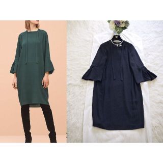 Hermes - ★HERMES★未使用★最高級ウールジョーゼット★フレア袖ワンピース