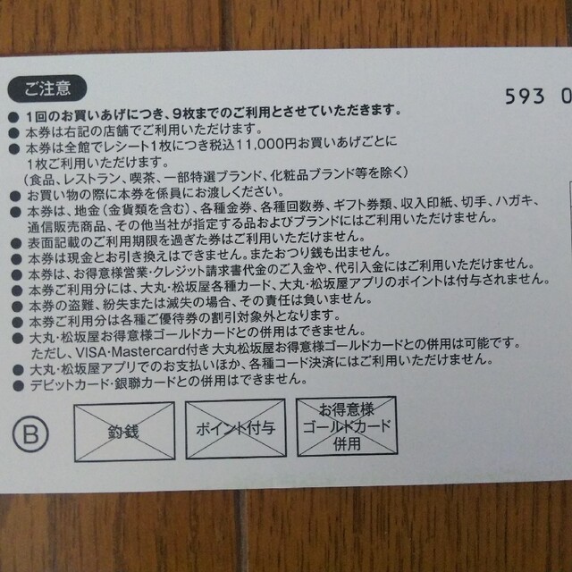 大丸(ダイマル)の大丸 関西 リサイクル エコフ 18枚 チケット チケットの優待券/割引券(ショッピング)の商品写真