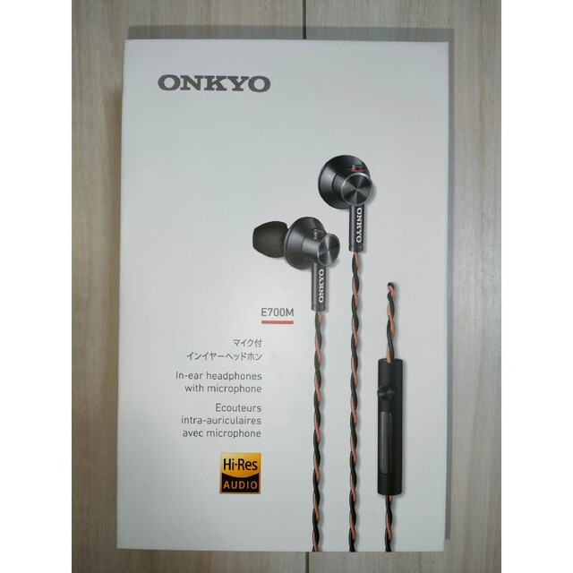 美品 ONKYO E700MB カナル型イヤホン ハイレゾ音源対応 ブラック