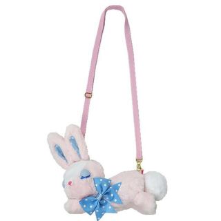 アンジェリックプリティー(Angelic Pretty)のAngelic pretty おやすみBunnyぬいぐるみポーチ ピンク(ショルダーバッグ)