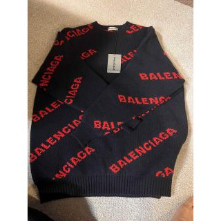 バレンシアガ(Balenciaga)の新品バレンシアガ　ニット　ネイビー×レッド(ニット/セーター)