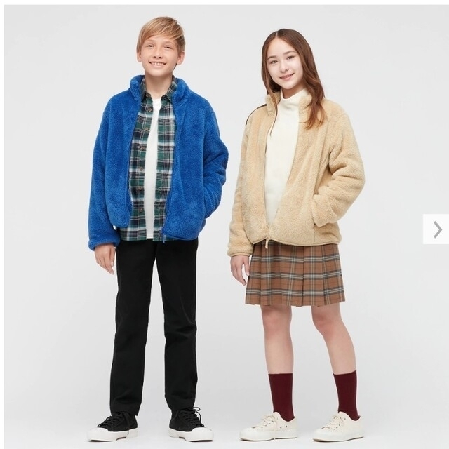 UNIQLO(ユニクロ)のユニクロ KIDS ファーリーフリース 130 男女兼用 キッズ/ベビー/マタニティのキッズ服男の子用(90cm~)(ジャケット/上着)の商品写真