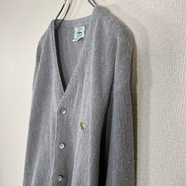 80s・USA製】IZOD LACOSTE ニット カーディガン ワニ刺繍