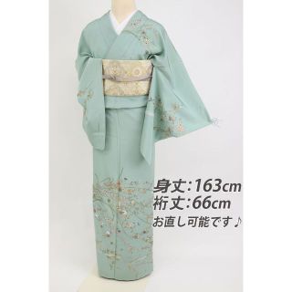 《もんち様専用★訪問着■豪華刺繍＊熨斗に四季の花々■袷正絹着物◆HG7-10》(着物)