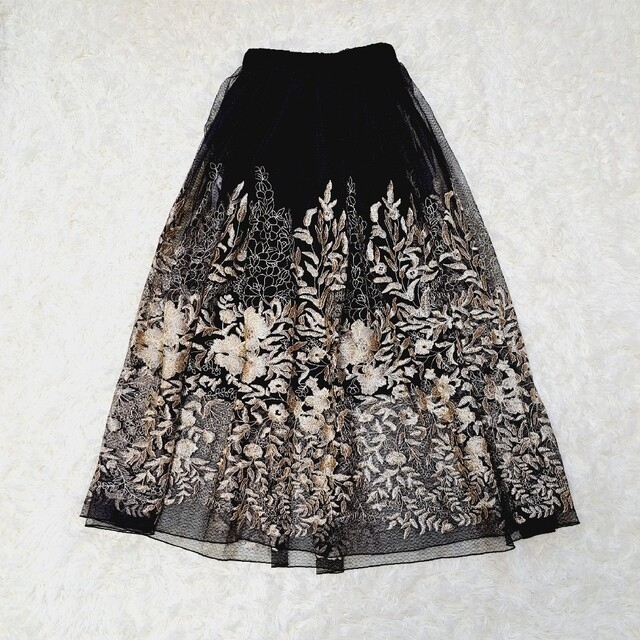 初回限定】 アメリ VELOR CORDUROYS FLARE SKIRT 今季 ロングスカート