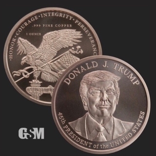 トランプ大統領　銅貨　1枚(金属工芸)