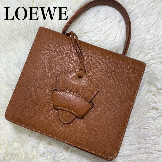 非常に高い品質 美品✨LOEWE バルセロナ ロエベ バルセロナ ロゴ型押し