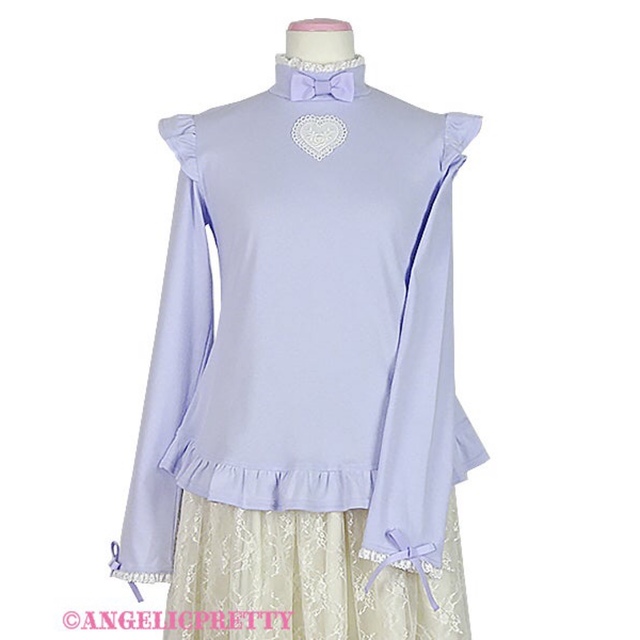 Angelic Pretty(アンジェリックプリティー)のLovely Heart Turtleneck Cutsew メンズのトップス(Tシャツ/カットソー(七分/長袖))の商品写真