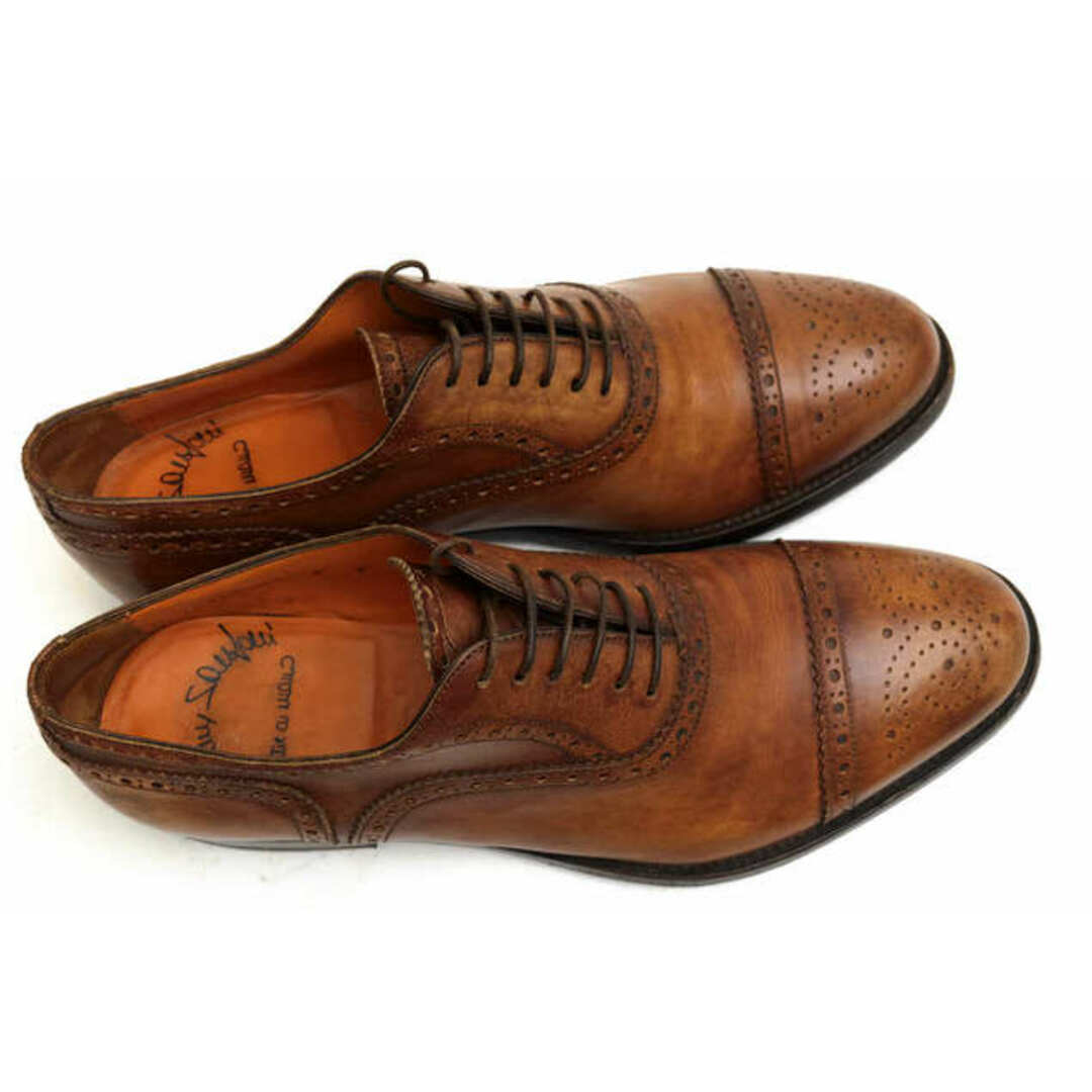 サントーニ／Santoni シューズ ビジネスシューズ 靴 ビジネス メンズ 男性 男性用レザー 革 本革 ブラック 黒  6804 01  スワールトゥ レザーソール マッケイ製法