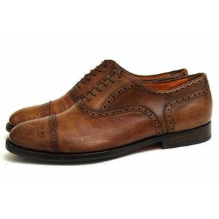 サントーニ(Santoni)のサントーニ／Santoni シューズ ビジネスシューズ 靴 ビジネス メンズ 男性 男性用レザー 革 本革 ブラウン 茶  10348 51 F アンティーク染め セミブローグ キャップトゥ マッケイ製法(ドレス/ビジネス)