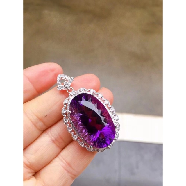 ⭐︎【天然】アメジスト ペンダントトップ s925 13.6g - bilisko.com.br
