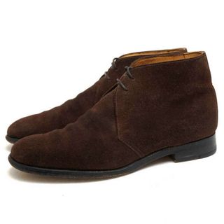 クロケット＆ジョーンズ／CROCKETT＆JONES チャッカブーツ シューズ 靴 メンズ 男性 男性用スエード スウェード レザー 革 本革 ダークブラウン 茶 ブラウン  CHERTSEY チャートシー グッドイヤーウェルト製法 レザーソール(ブーツ)