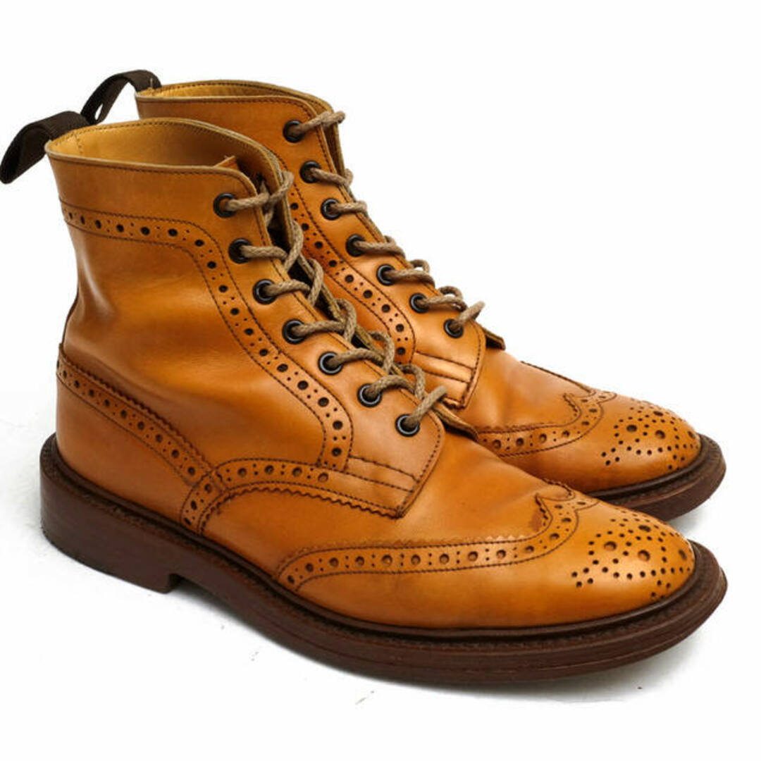 トリッカーズ／Tricker's レースアップブーツ シューズ 靴 メンズ 男性 男性用レザー 革 本革 ブラウン 茶 M2508 MALTON  モールトン Brogue Boots ダブルソール カントリーブーツ ウイングチップ 定番 グッドイヤーウェルト製法