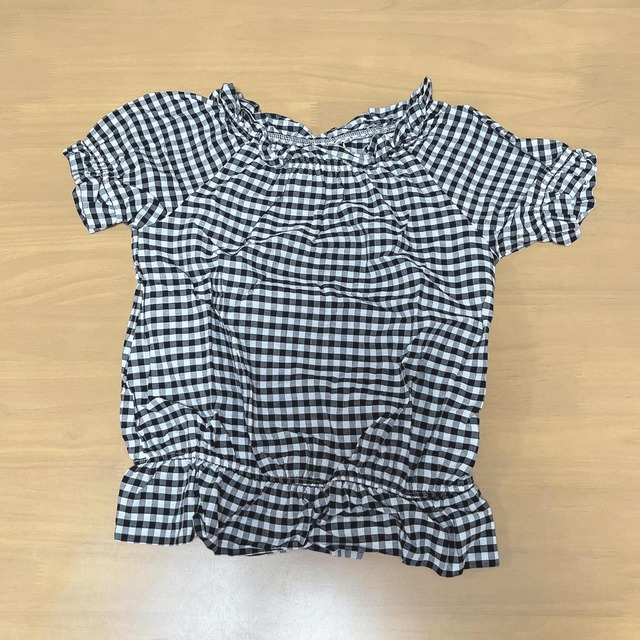 120sizeギンガムチェックシャツ キッズ/ベビー/マタニティのキッズ服男の子用(90cm~)(ブラウス)の商品写真