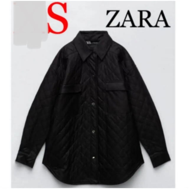 ZARA(ザラ)のZARA フェイクレザーパフジャケット　シャツジャケット レディースのジャケット/アウター(ダウンジャケット)の商品写真