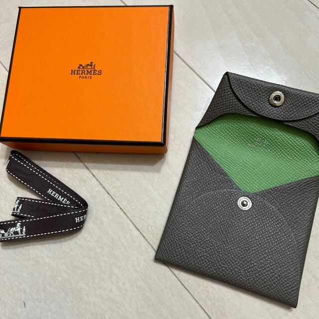 エルメス　HERMES コインケース　バスティア　レザー　バイカラー