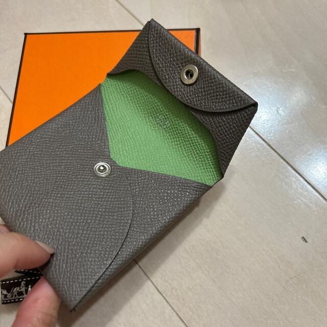 本物格安 エルメス　HERMES コインケース　バスティア　レザー　バイカラー