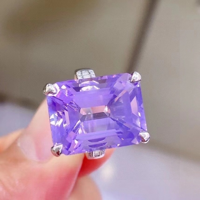 ⭐天然 アメジスト ダイヤ リング k18 14.5ct