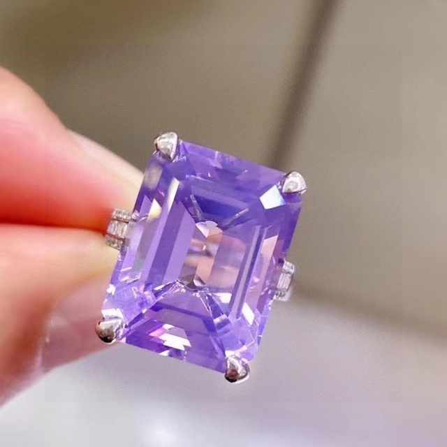 ⭐天然 アメジスト ダイヤ リング k18 14.5ct