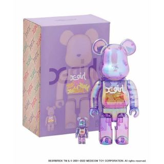 ベアブリック(BE@RBRICK)のBE@RBRICK X-girl CLEAR PURPLE 100% 400%(その他)