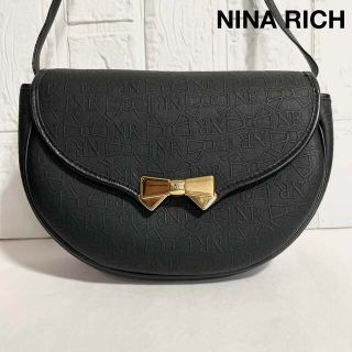 ニナリッチ(NINA RICCI)のニナリッチ　ショルダーバッグ　リボン　ブラック(ショルダーバッグ)