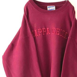 ヘインズ(Hanes)のヘインズ カッパデルタ 刺繍 スウェット えんじ色 L 古着(スウェット)
