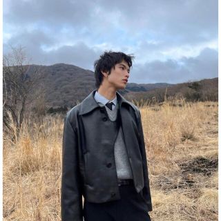 our's strong 001 LEATHER SHORT JACKET