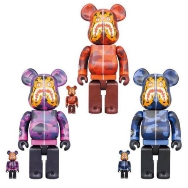 BE@RBRICK BAPE CAMO TIGER 100％ & 400％