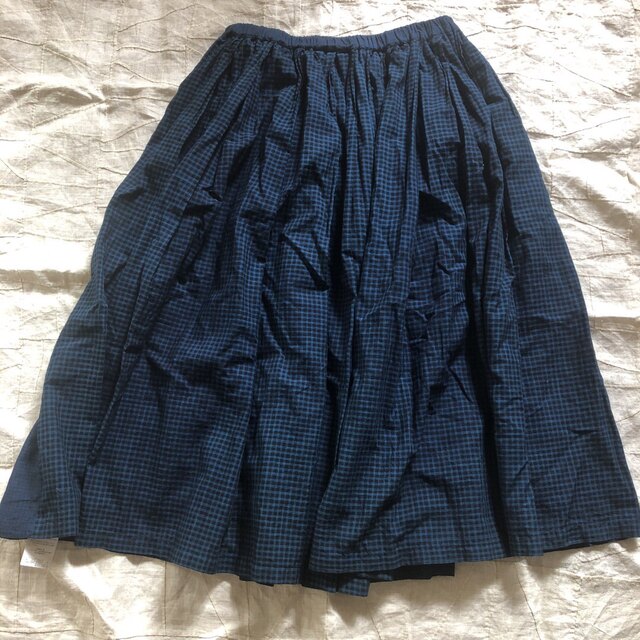 スカート琉球藍染工房　藍染カディ　スカート