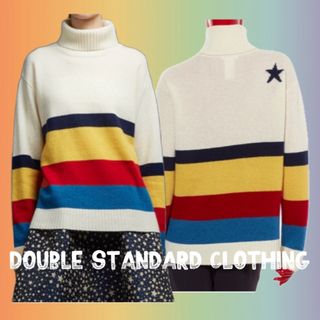 ダブルスタンダードクロージング(DOUBLE STANDARD CLOTHING)のダブルスタンダードクロージング　マルチボーダータートルニット(ニット/セーター)