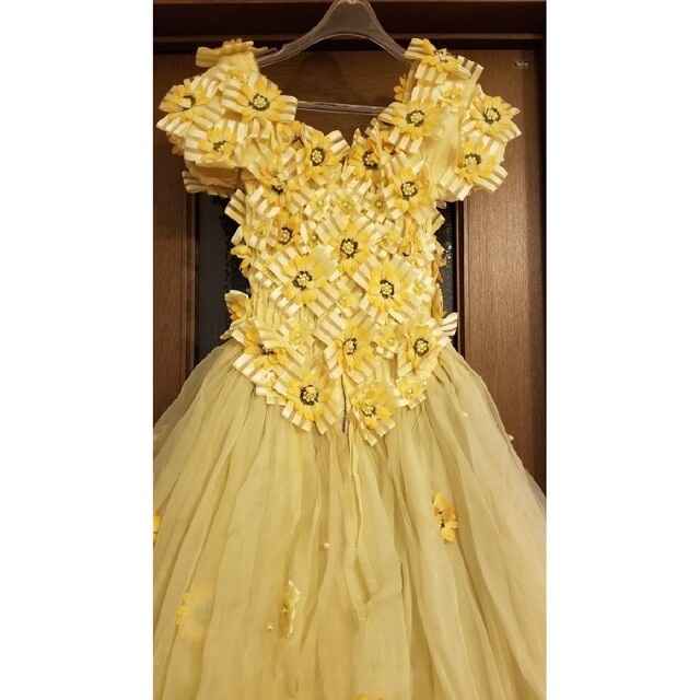 春色ドレス フリー 5T～13T 5号～13号 7号 9号 11号 薄黄色