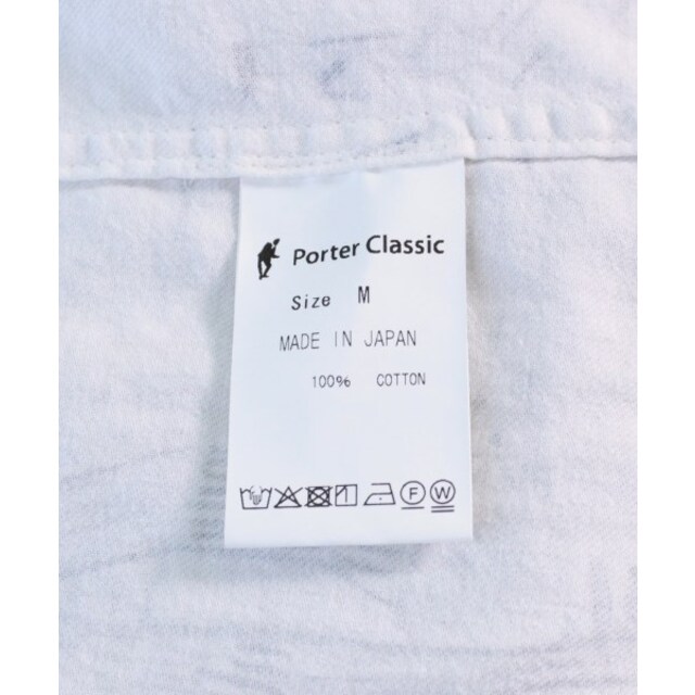 PORTER CLASSIC カジュアルシャツ M 白xグレーx赤(総柄) 2