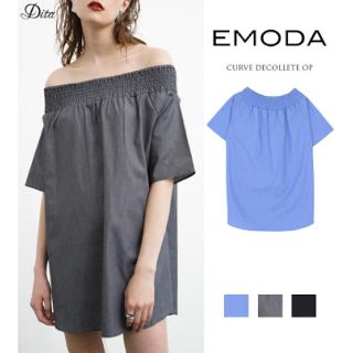 エモダ(EMODA)の大幅値下げ！！EMODA 4900円→2299円オフショルトップス ホワイト(カットソー(長袖/七分))