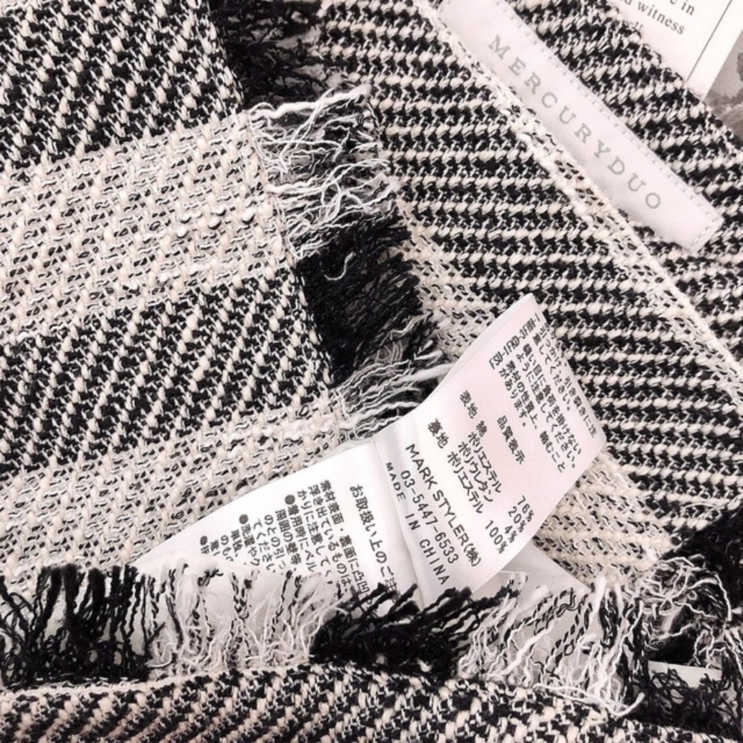 MERCURYDUO(マーキュリーデュオ)のマーキュリーデュオ ツイード ラップ スカート スカパン ボーダー レディースのスカート(ミニスカート)の商品写真