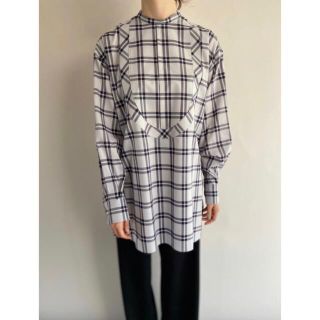 ハイク(HYKE)の【HYKE】CHECKED BIB FRONT SHIRT(シャツ/ブラウス(長袖/七分))