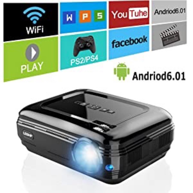 プロジェクター wifi接続 Bluetooth6.0機能 小型プロジェクター スマホ/家電/カメラのテレビ/映像機器(プロジェクター)の商品写真