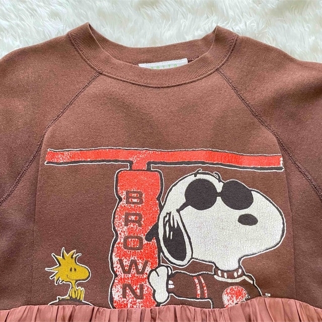 ☆potto ポト リメイクワンピース スウェット 切替 スヌーピーの ☆potto ポト リメイクワンピース スウェット 切替 スヌーピーの