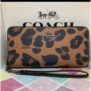 COACH - 新品 COACH コーチ 長財布 レオパード ヒョウ柄 付属品付き