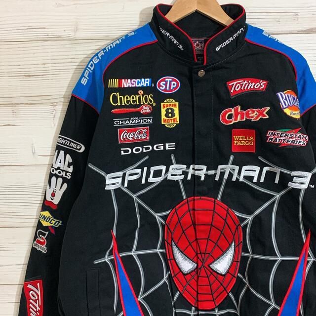 jh design スパイダーマン3 レーシングジャケット 刺繍 Lサイズ jh design スパイダーマン3 レーシングジャケット 刺繍 Lサイズ