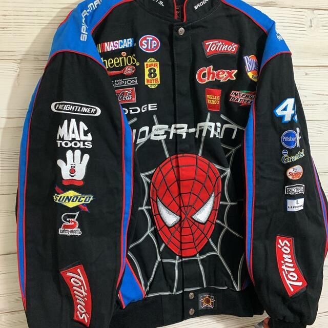 jh design スパイダーマン3 レーシングジャケット 刺繍 Lサイズ jh design スパイダーマン3 レーシングジャケット 刺繍 Lサイズ