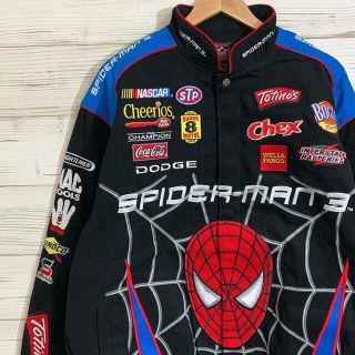 jh design スパイダーマン3 レーシングジャケット 刺繍 Lサイズ jh design スパイダーマン3 レーシングジャケット 刺繍 Lサイズ