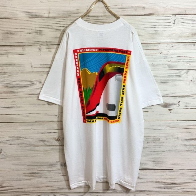 ACROSS THE VINTAGE(アクロスザヴィンテージ)の90年代 マールボロ バックプリント入りTシャツ XL たばこ マルボロ メンズのトップス(Tシャツ/カットソー(半袖/袖なし))の商品写真