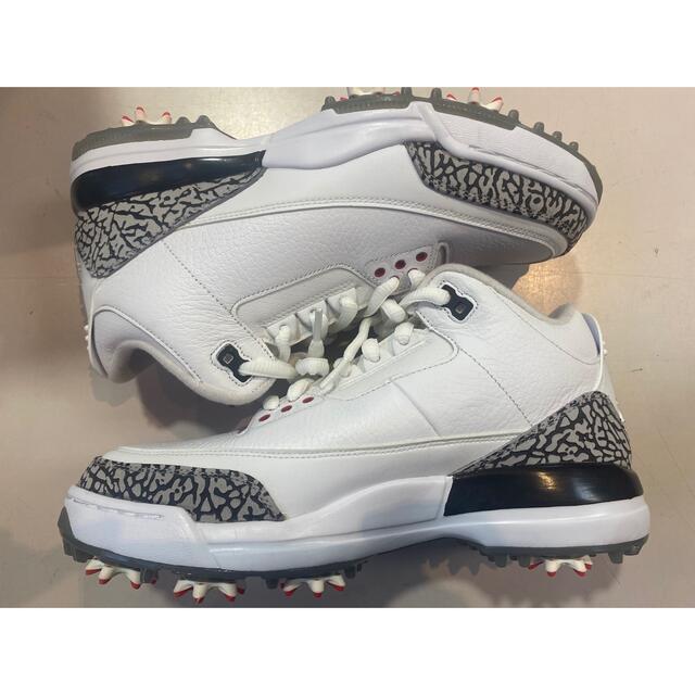 NIKE JORDAN 3 GOLF WHITE CEMENT US7.5 新品