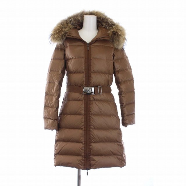 本日限定 MONCLER nantesfur ロングダウン ブラウン 0 espaciomalvon